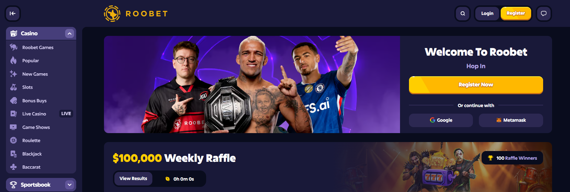 Roobet Casino screenshot